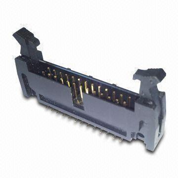 Box Header Connector with Latches, 2.54mm Pitch, SMT Type, 12.9mm Insulator Height